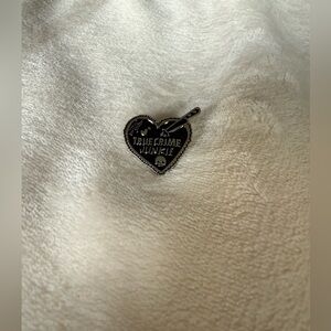 True Crime Junkie Heart Enamel Pin - Black & Silver